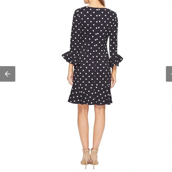 Ralph Lauren black/white polkadots dress size 16 - Picture 3 of 14